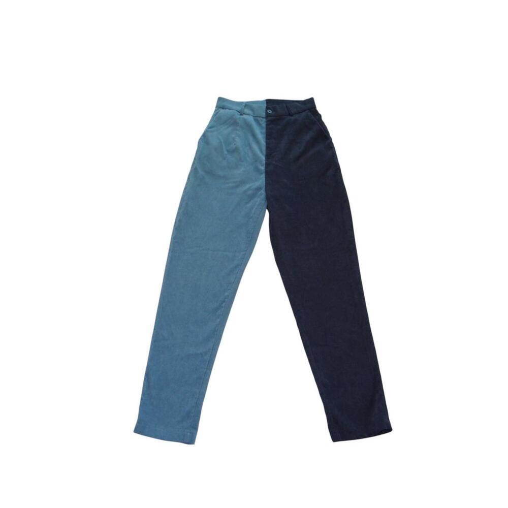 Stylish Color Block Corduroy Pants by Romwe - Size‎ S